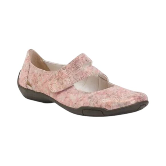 ROS HOMMERSON Pink Narrow Nubuck Leather Chelsea Slim Mary Jane Flats